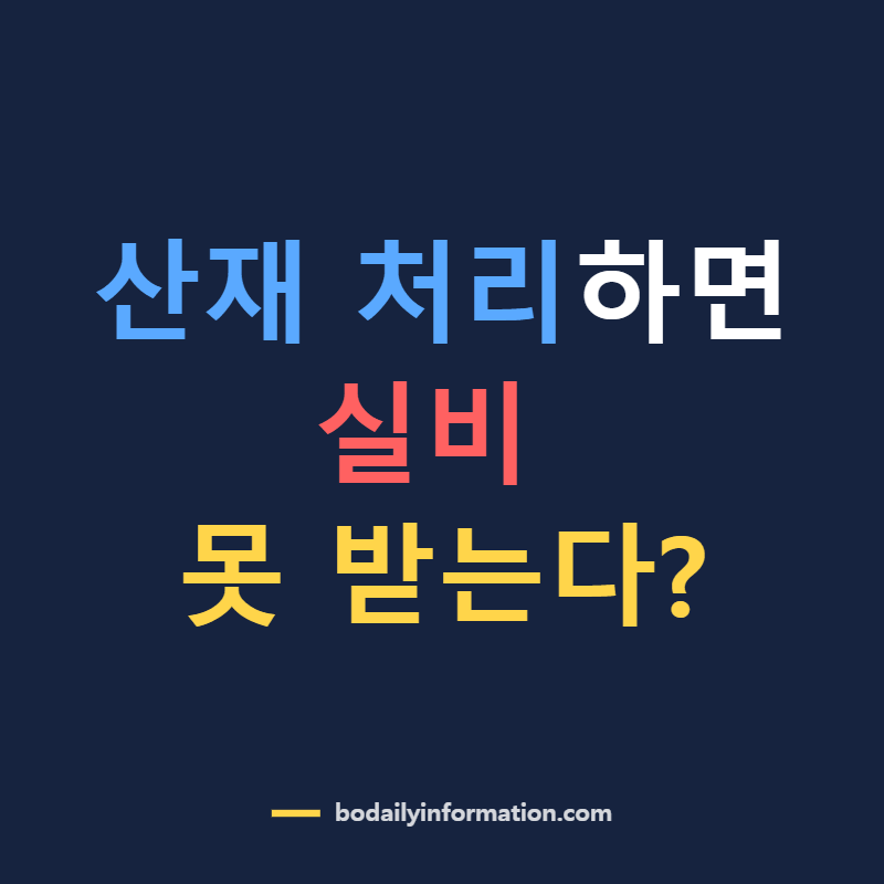 산재 실손보험 중복청구 비급여 보상 기준